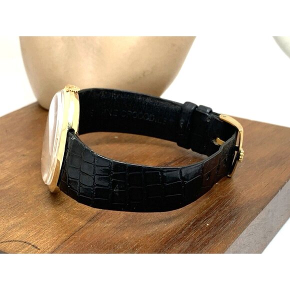 Rolex Men's Watch 9996 Vintage Swiss Mechanical 18k Gold Case Silver Dial 36mm - Picture 8 of 13